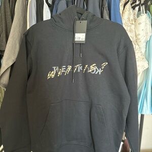 The Kooples Black Hoodie with Camouflage Graphic New NWT